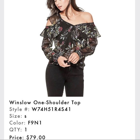 Guess One-Shoulder Top - Picture 2 of 2